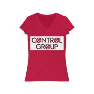 Control Group  - Women's V-Neck Tee - Red/Black