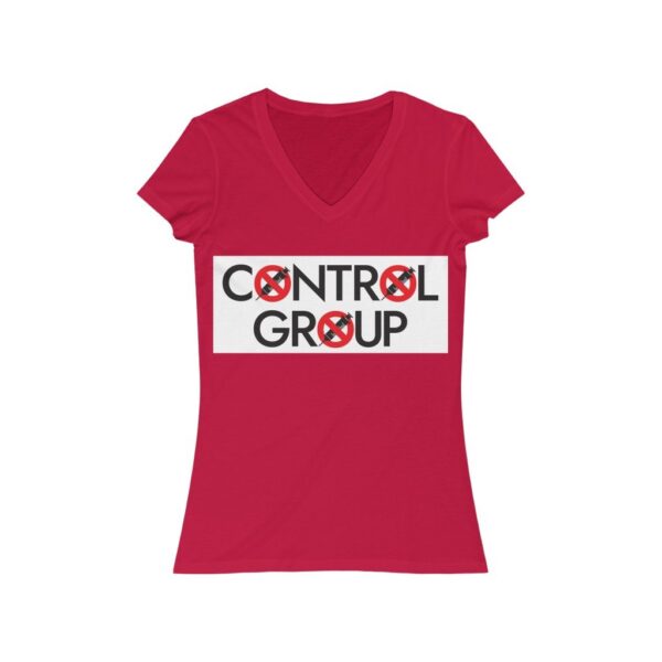 Control Group  - Women's V-Neck Tee - Red/Black
