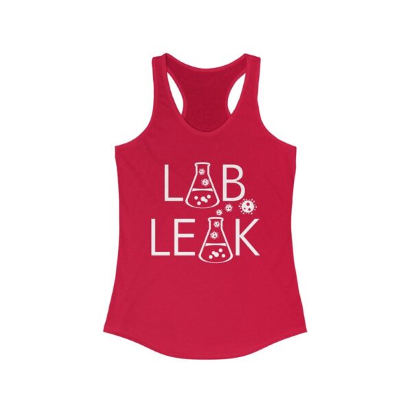 LAB LEAK - Women's Dark Racerback Tank Top - Your Tax Dollar At Work- on Back