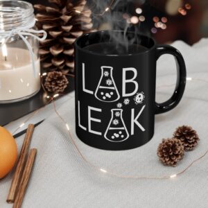 LAB LEAK - Black mug 11oz