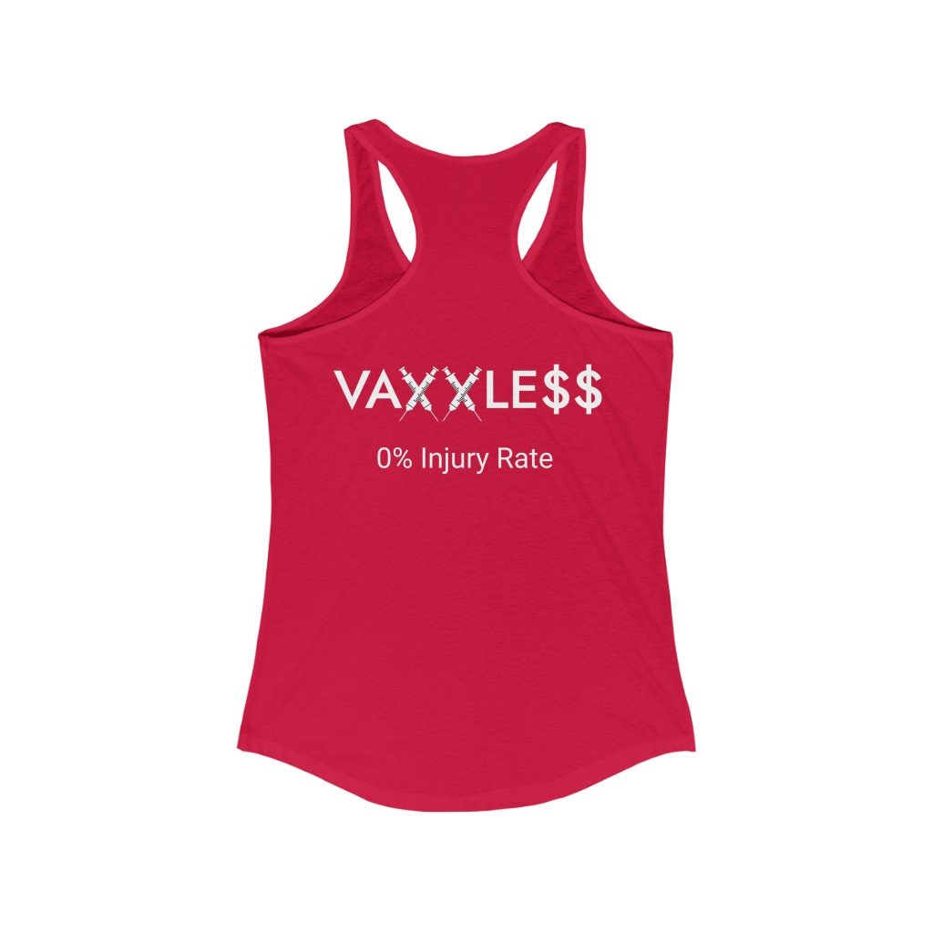 VAXXLE$$ - Women's Dark Racerback Tank Top - 0% Injury Rate