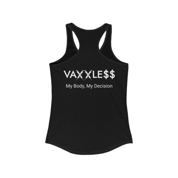 VAXXLE$$ - Women's Dark Racerback Tank Top - My Body, My Decision