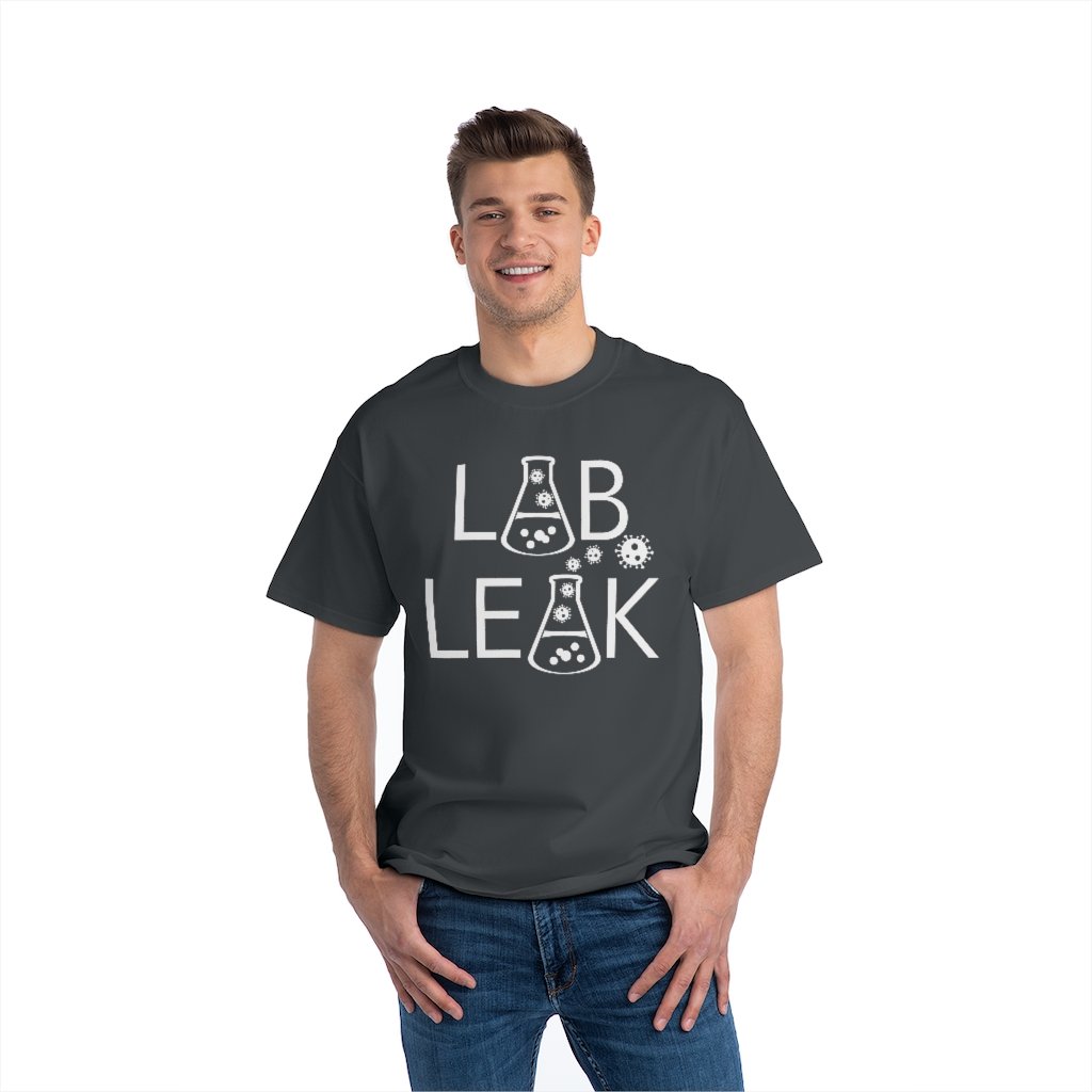 LAB LEAK - Beefy Tee - BLACK - Your Tax Dollar At Work- on Back