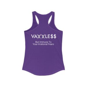 VAXXLE$$ - Women's Dark Racerback Tank Top - But Immune