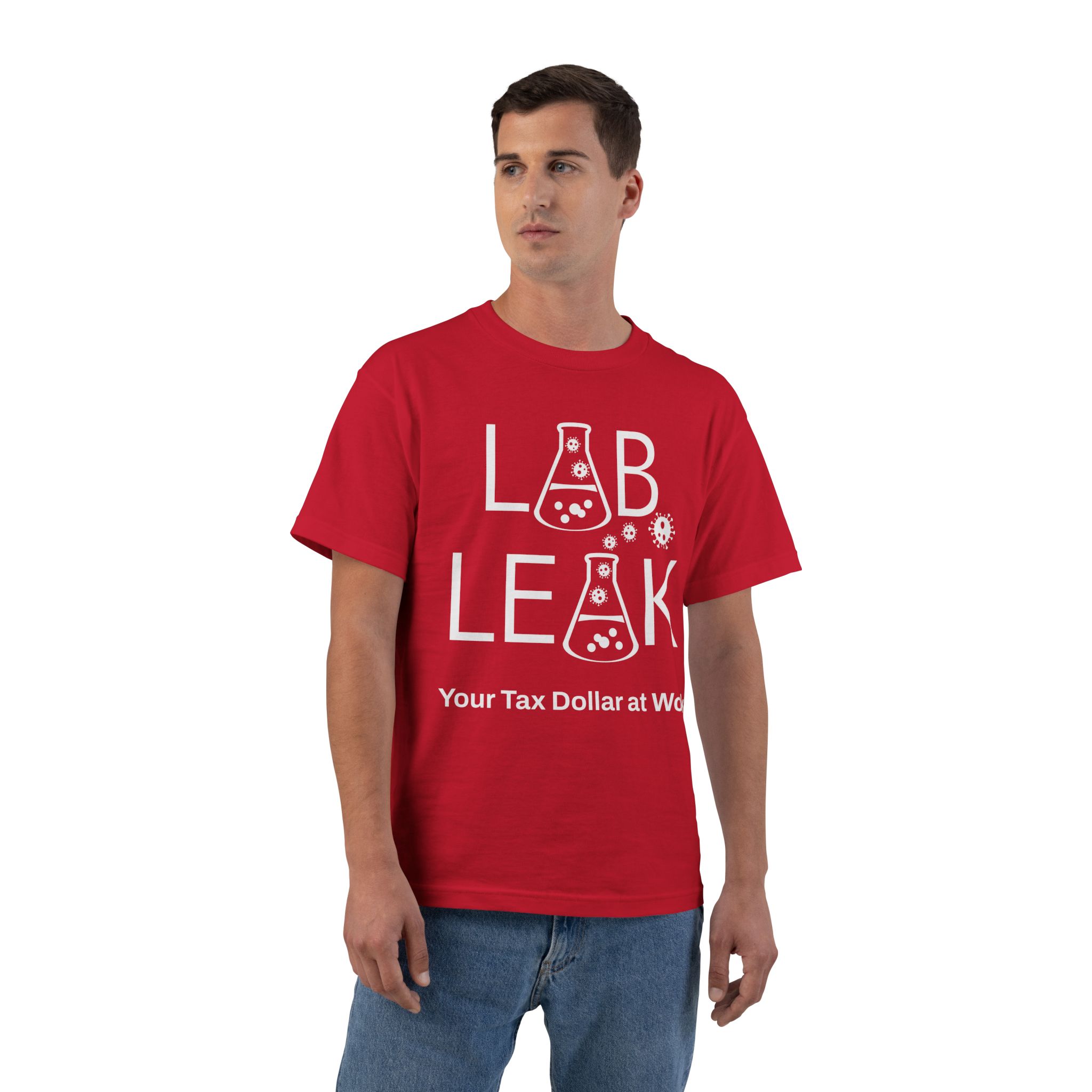 LAB LEAK – Beefy Tee – BLACK – Your Tax Dollar At Work - S1 /S2 Codon on Back - Image 5