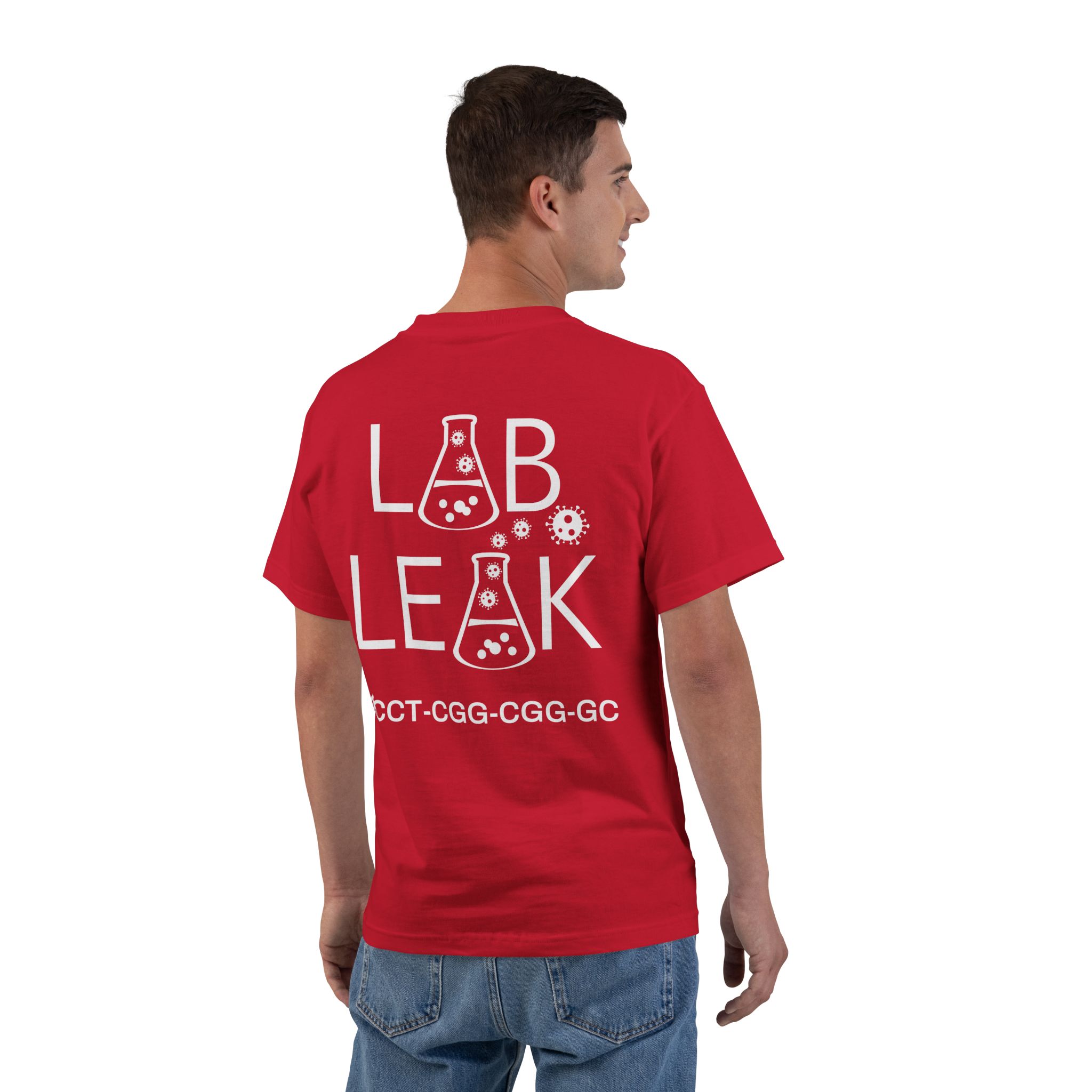 LAB LEAK – Beefy Tee – BLACK – Your Tax Dollar At Work - S1 /S2 Codon on Back - Image 6